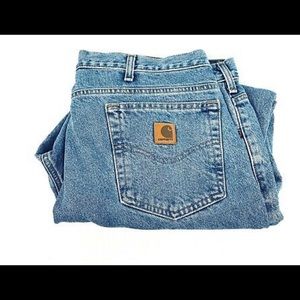 Carhartt Jeans Traditional Fit Denim Blue Sz 40 x 30 Straight Leg Medium Wash